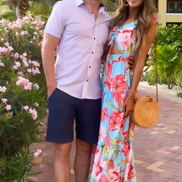 Tropical print cut out floral maxi dress! - Picture 4 of 8